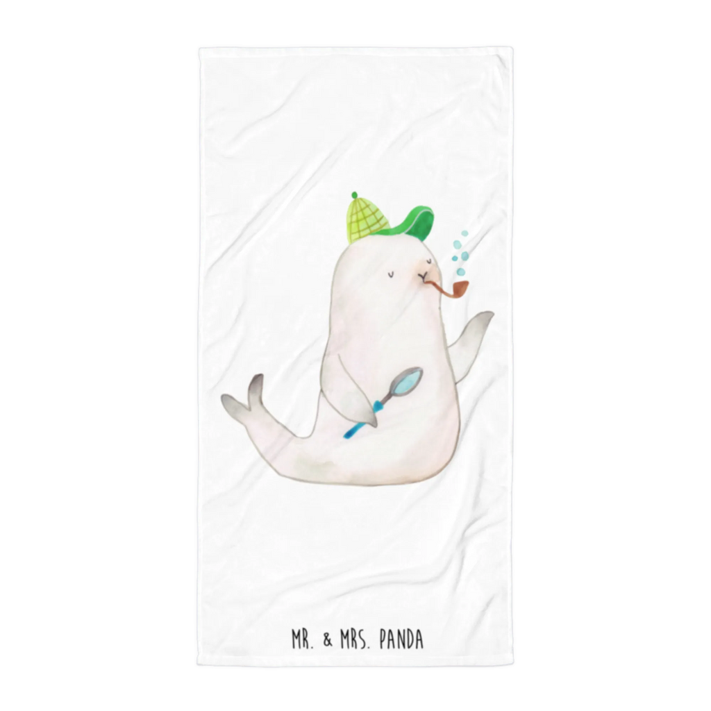 XL bath towel seal sherlock luxury bath sheet, spa towel, XL bath towel, oversized towel, extra large swim towel, large beach towel, small animals, cute, funny, cute animal motives, hand drawn, small world, funny sayings, good mood, happy, gifts, gift ideas, special gifts, animal lover, card