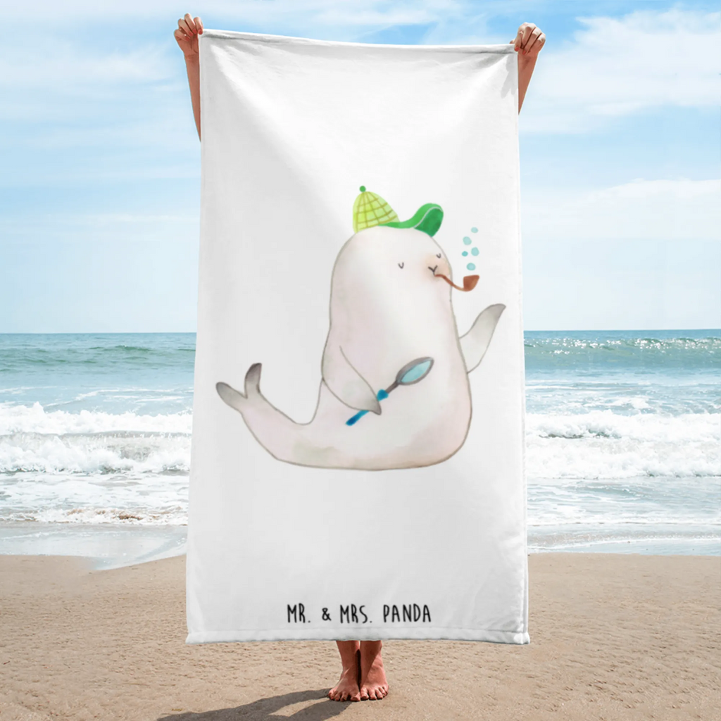 XL bath towel seal sherlock luxury bath sheet, spa towel, XL bath towel, oversized towel, extra large swim towel, large beach towel, small animals, cute, funny, cute animal motives, hand drawn, small world, funny sayings, good mood, happy, gifts, gift ideas, special gifts, animal lover, card