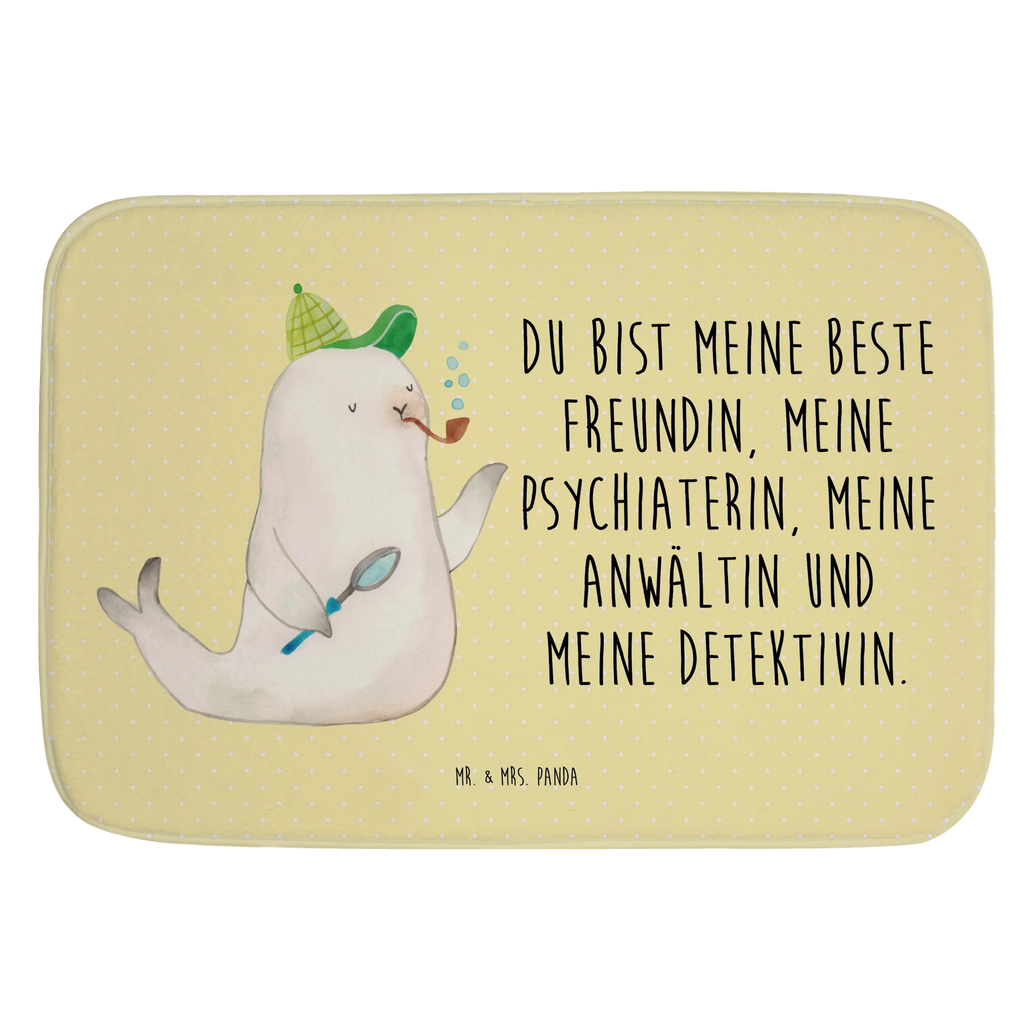 Badematte Robbe Sherlock rutschfeste matte, duschmatten, duschmatte, badezimmermatten, Duschvorleger, Teppich Fürs Bad, badmatten, Badematte, Badezimmer Matte, fußmatte bad, Badteppich, badezimmerteppiche, Badläufer, Badvorleger, Bad Fußmatte, badezimmervorleger, bad läufer, Badezimmerteppich, badezimmer läufer, badezimmermatte, teppich für bad, wannenvorleger, Gute Laune, Tiermotive, Tiere, Lustige Sprüche