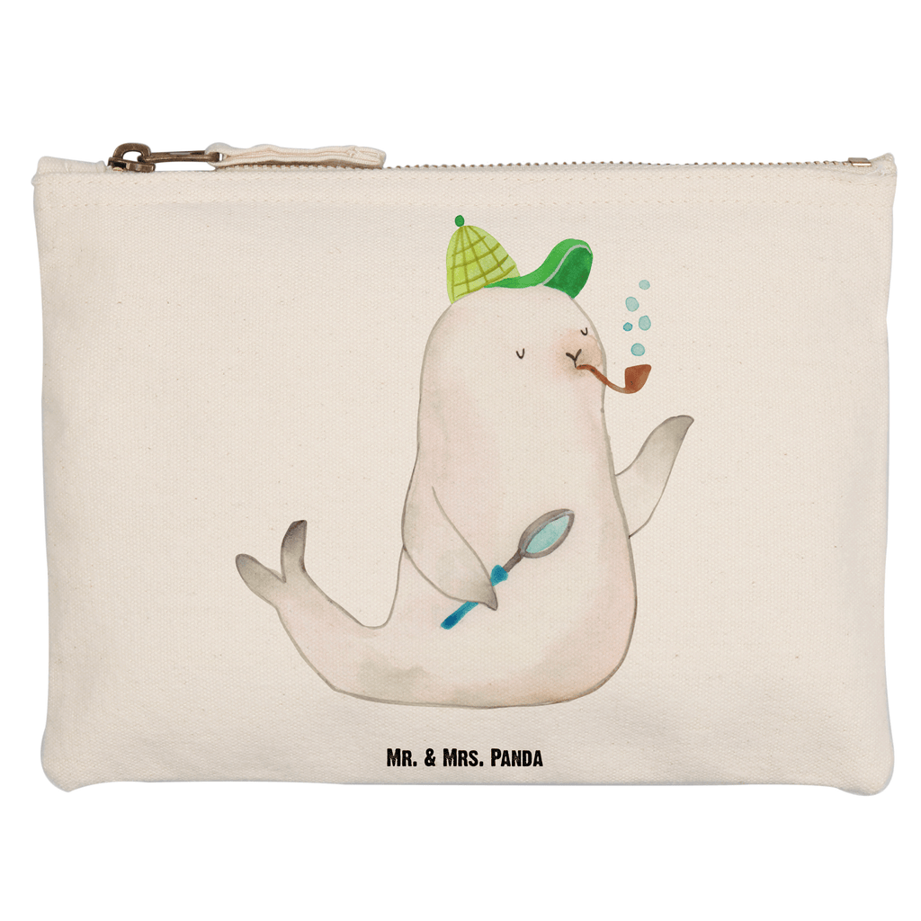 Make-up bag seal sherlock Kosmetikbeutel, pinsel tasche, Kulturbeutel, beauty tasche, aufbewahrungstasche, Waschbeutel, Mäppchen, aufbewahrungsbeutel, utensilientasche, Federmappe, Schminktäschchen, Stiftemäppchen, kosmetiktäschchen, Kulturtasche, Etui, Waschtasche, Schminktasche, Kosmetiktasche, Schlampermäppchen, toiletry bag, pencil case, beauty case, Schminkbeutel, Gute Laune, Tiermotive, Lustige Sprüche, Tiere