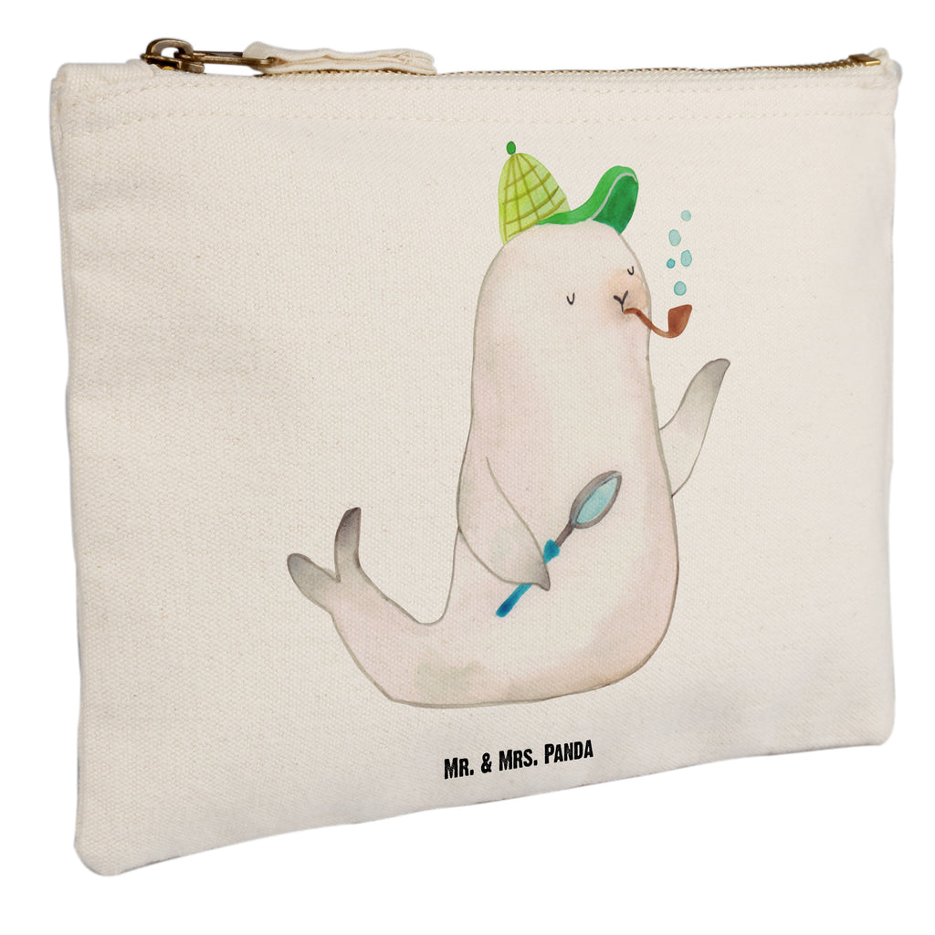 Make-up bag seal sherlock Kosmetikbeutel, pinsel tasche, Kulturbeutel, beauty tasche, aufbewahrungstasche, Waschbeutel, Mäppchen, aufbewahrungsbeutel, utensilientasche, Federmappe, Schminktäschchen, Stiftemäppchen, kosmetiktäschchen, Kulturtasche, Etui, Waschtasche, Schminktasche, Kosmetiktasche, Schlampermäppchen, toiletry bag, pencil case, beauty case, Schminkbeutel, Gute Laune, Tiermotive, Lustige Sprüche, Tiere