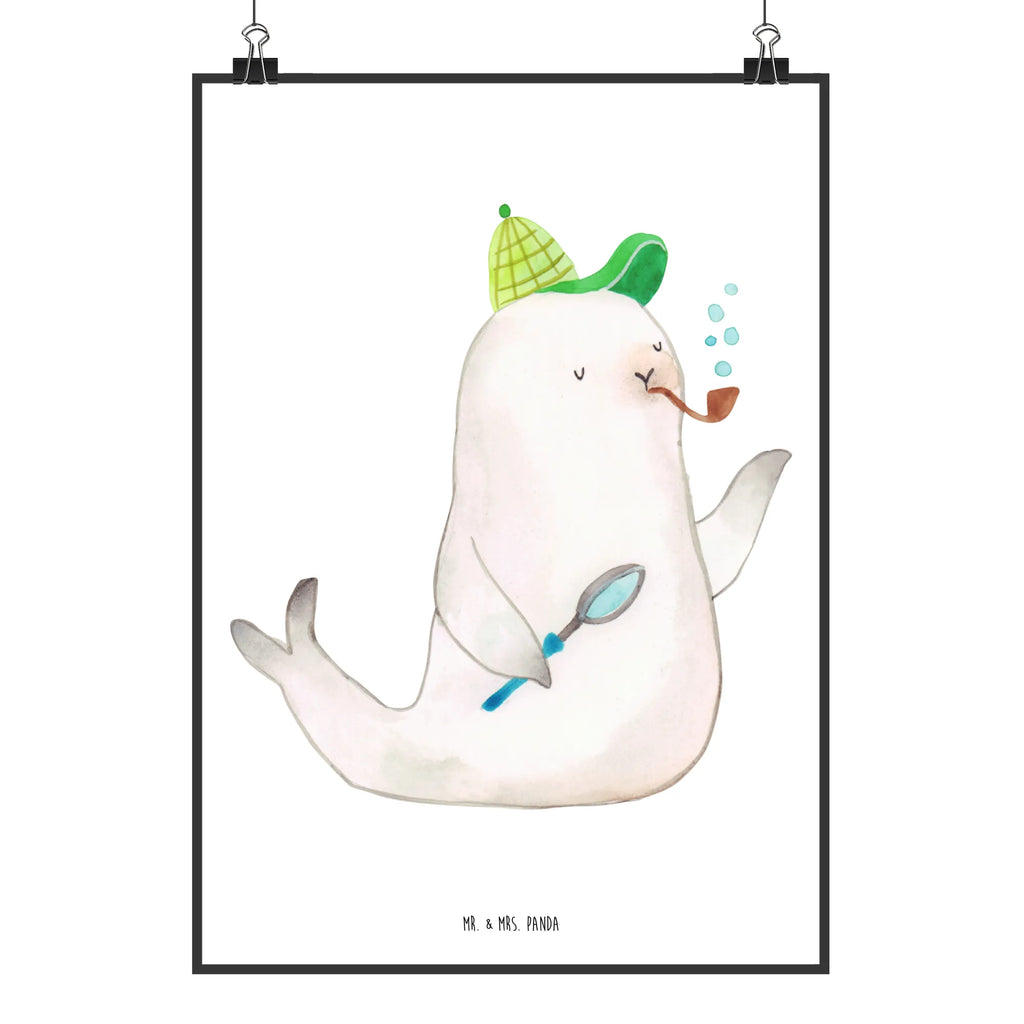 Poster Robbe Sherlock Wanddeko Bild, Wandposter, Wandschmuck, Bild, Wandbild, Mr. & Mrs. Panda Poster, wanddruck, kunstposter, wandkunst, Plakat, Wanddekoration, Deko Bild, Bild für Wand, Poster, Designposter, Kunstdruck, Posterdruck, drucke, grafikposter, wanddeko, kunst für die wand, kunstdruck poster, Gute Laune, Tiermotive, Tiere, Lustige Sprüche