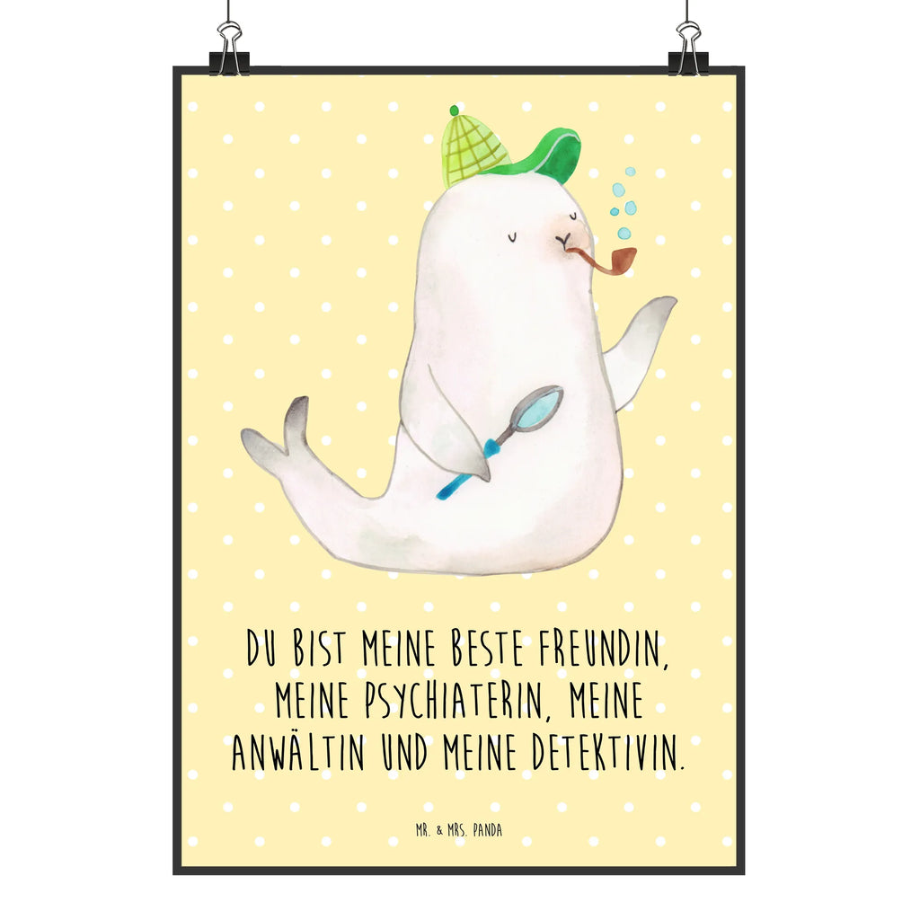 Poster Robbe Sherlock Wanddeko Bild, Wandposter, Wandschmuck, Bild, Wandbild, Mr. & Mrs. Panda Poster, wanddruck, kunstposter, wandkunst, Plakat, Wanddekoration, Deko Bild, Bild für Wand, Poster, Designposter, Kunstdruck, Posterdruck, drucke, grafikposter, wanddeko, kunst für die wand, kunstdruck poster, Gute Laune, Tiermotive, Tiere, Lustige Sprüche