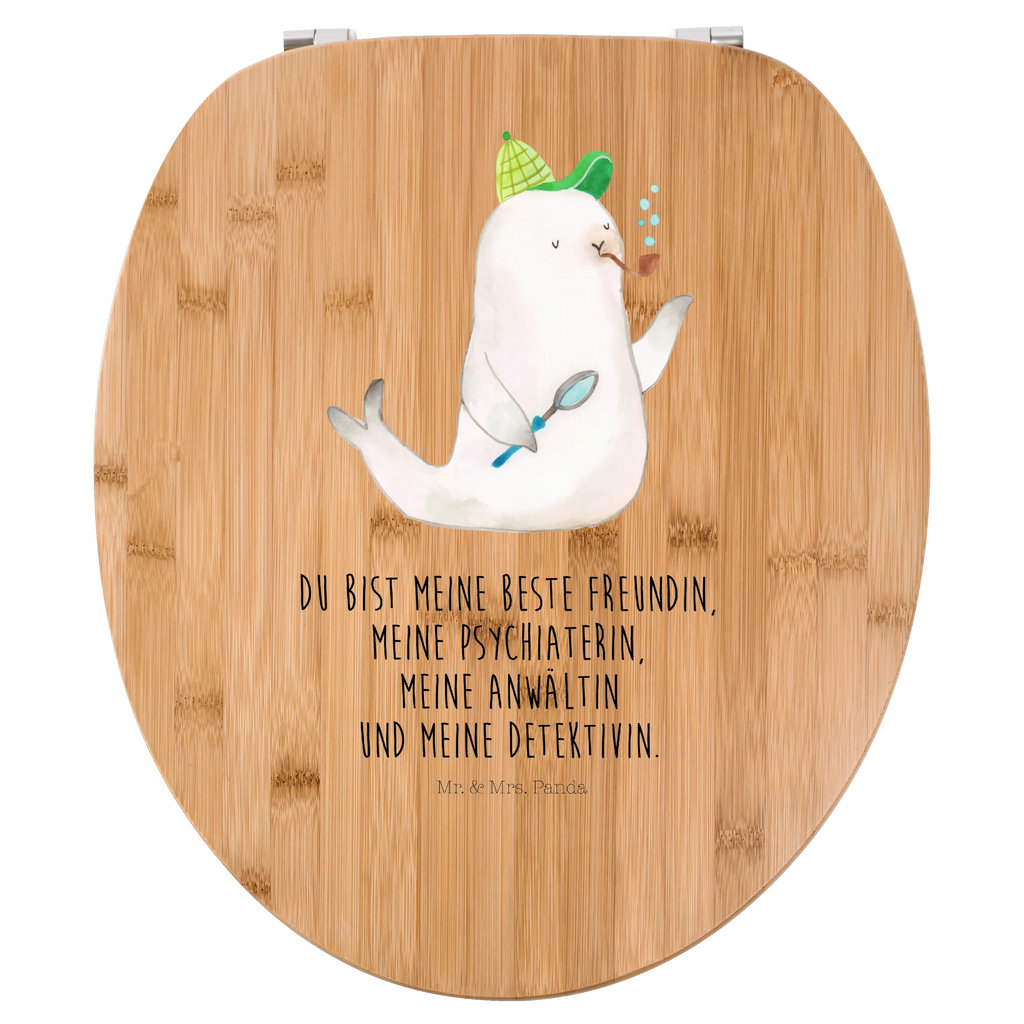 Motif toilet seat seal sherlock wood, toilet, toilet seat, toilet cover, toilet lid, small animals, cute, funny, cute animal motives, hand drawn, small world, funny sayings, good mood, happy, gifts, gift ideas, special gifts, animal lover, card