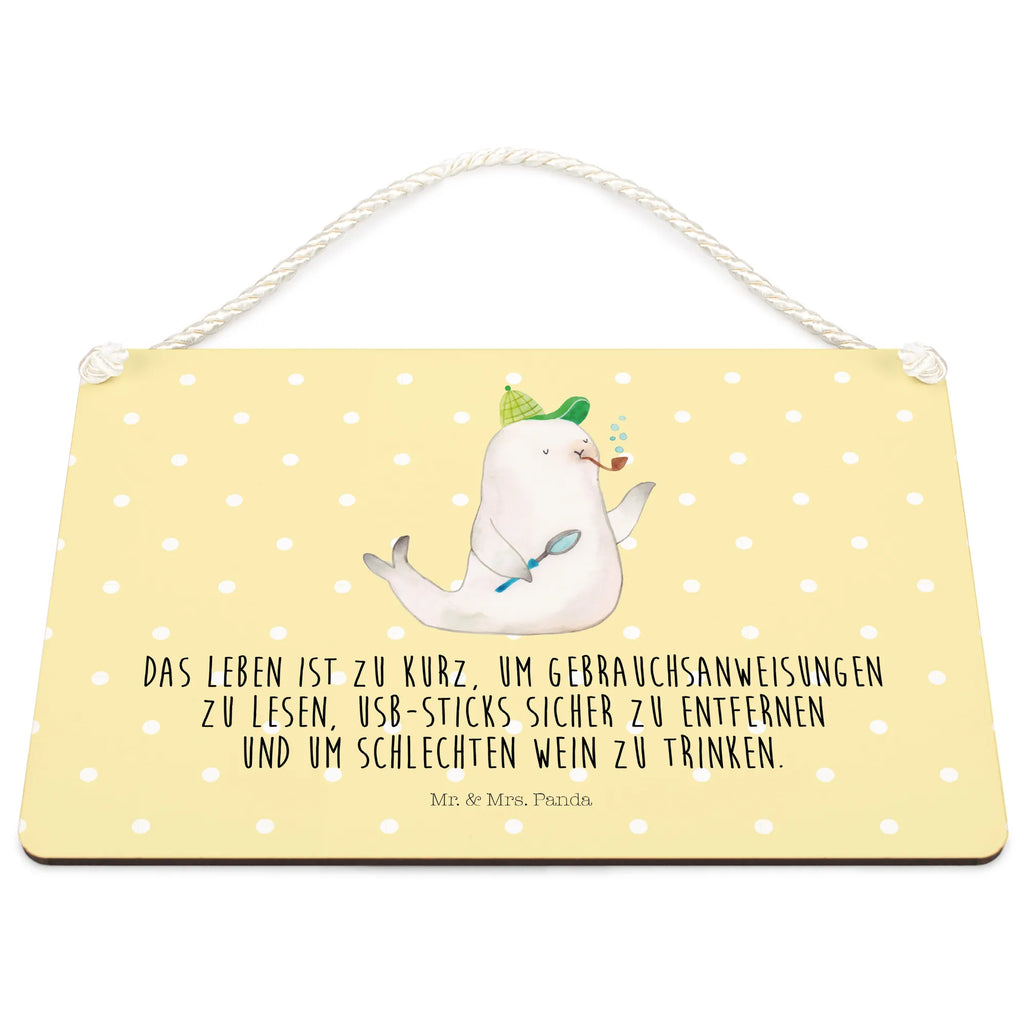 Decorative sign seal sherlock small animals, cute, funny, cute animal motives, hand drawn, small world, funny sayings, good mood, happy, gifts, gift ideas, special gifts, animal lover, card