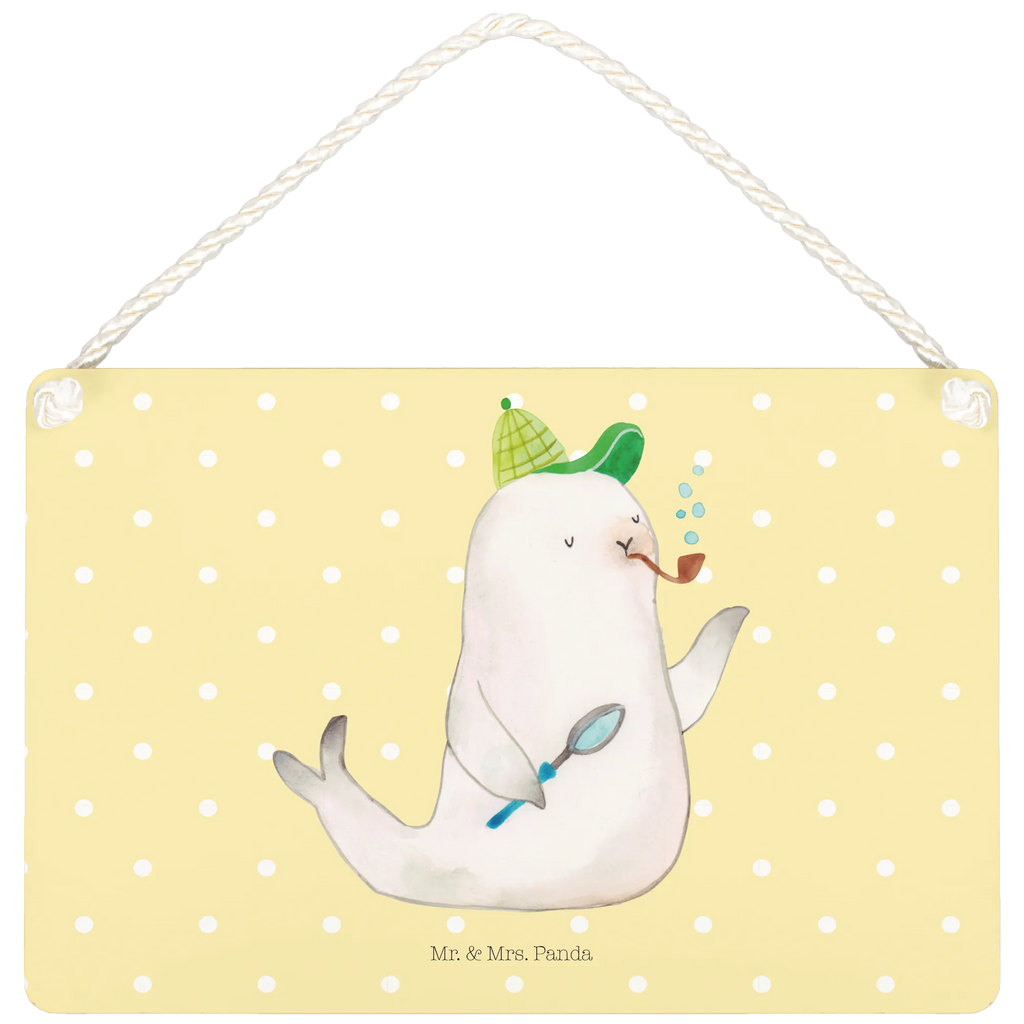 Decorative sign seal sherlock small animals, cute, funny, cute animal motives, hand drawn, small world, funny sayings, good mood, happy, gifts, gift ideas, special gifts, animal lover, card