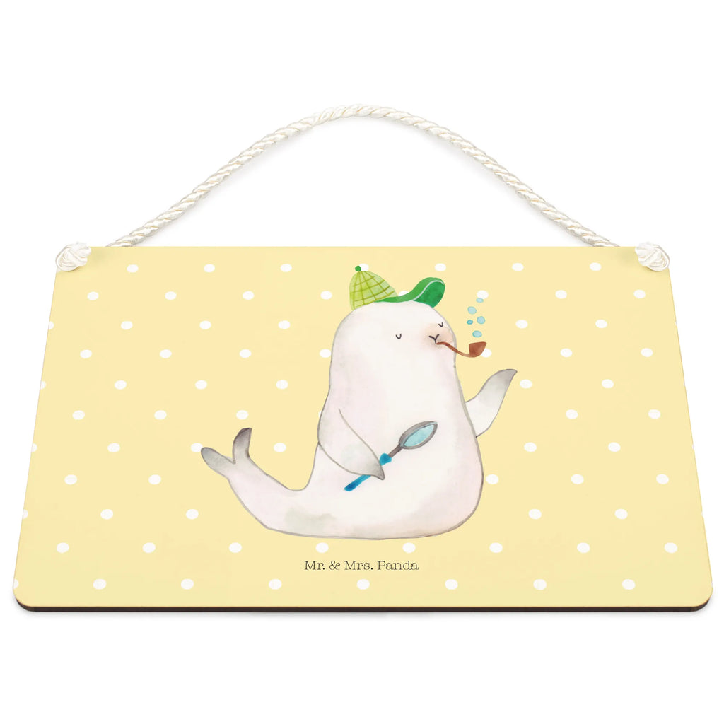 Decorative sign seal sherlock small animals, cute, funny, cute animal motives, hand drawn, small world, funny sayings, good mood, happy, gifts, gift ideas, special gifts, animal lover, card