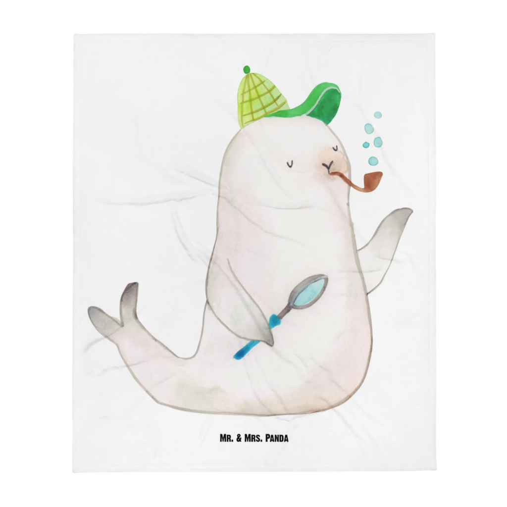 Babydecke Robbe Sherlock Krabbeldecke, Babyecke Kuscheldecke, Babydecke, Babygeschenk, Geschenk Geburt, Tiermotive, Gute Laune, lustige Sprüche, Tiere