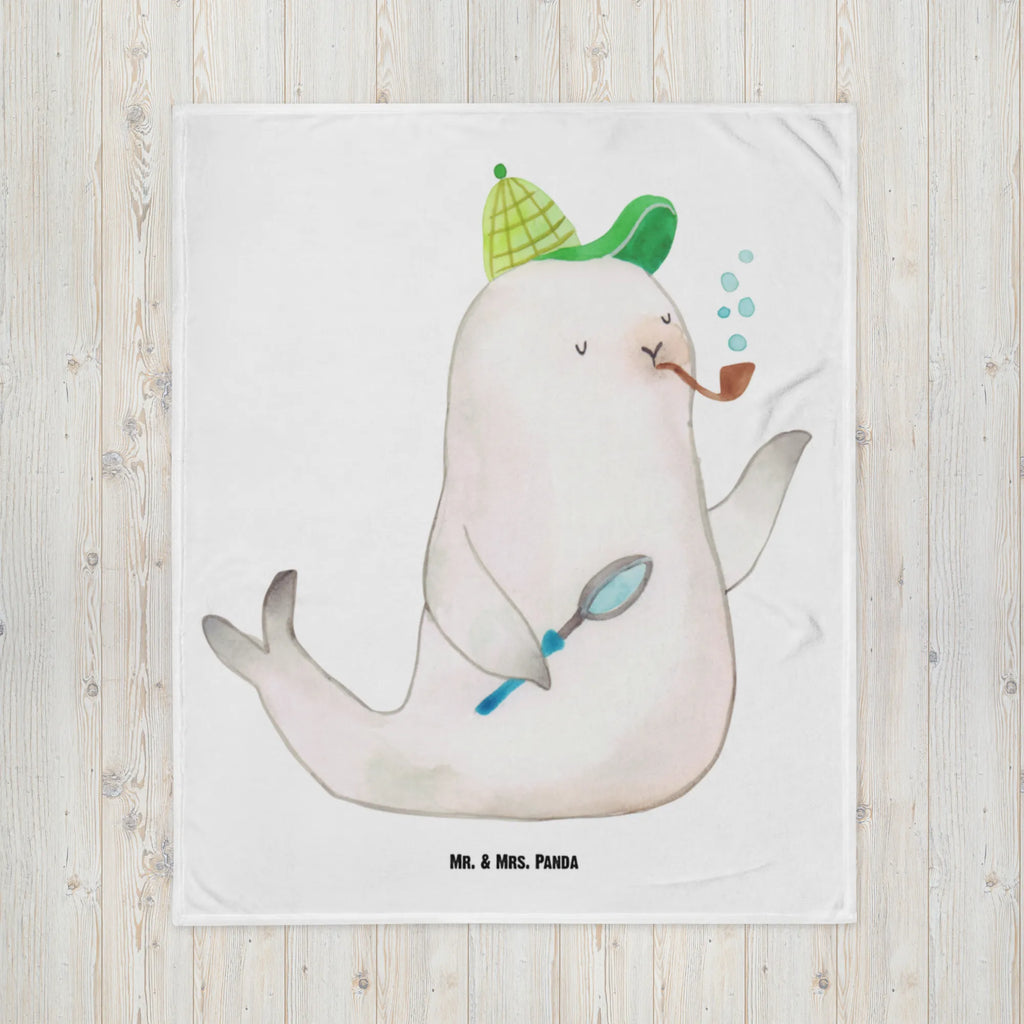 Babydecke Robbe Sherlock Krabbeldecke, Babyecke Kuscheldecke, Babydecke, Babygeschenk, Geschenk Geburt, Tiermotive, Gute Laune, lustige Sprüche, Tiere