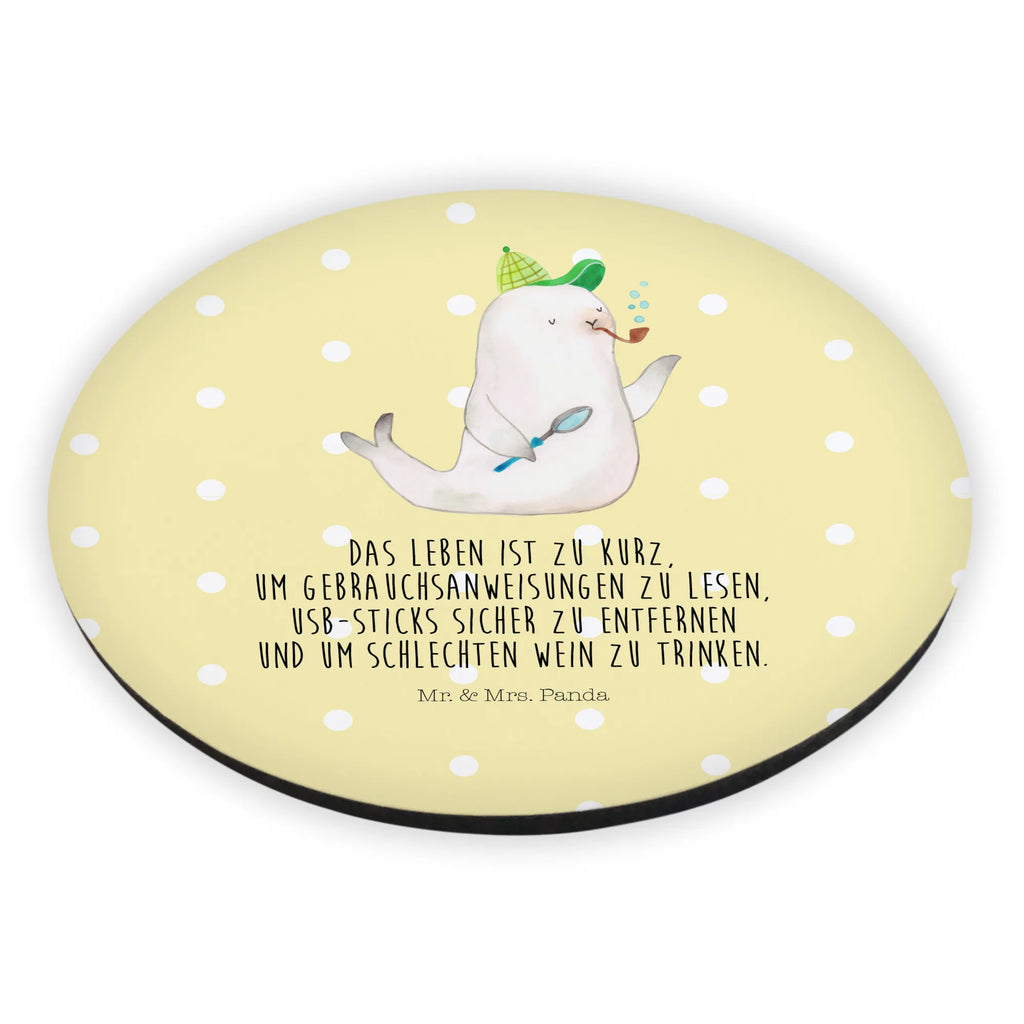 Round magnet seal sherlock Dekomagnet, Pinnwandmagnet, Notiz Magnet, Whiteboard Magnet, Motivmagnete, Kühlschrank Dekoration, Souvenir Magnet, Kühlschrankmagnet, Tiermotive, Gute Laune, lustige Sprüche, Tiere