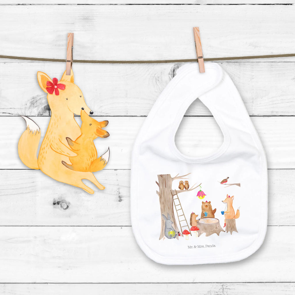 Bib forest animals picnic baby shower, spit cloth, baby bib, toddler, drool bib, baby party, small animals, cute, funny, cute animal motives, hand drawn, small world, funny sayings, good mood, happy, gifts, gift ideas, special gifts, animal lover, card, squirrel, hare, picnic, forest, forest animals, hedgehog, fox, mouse