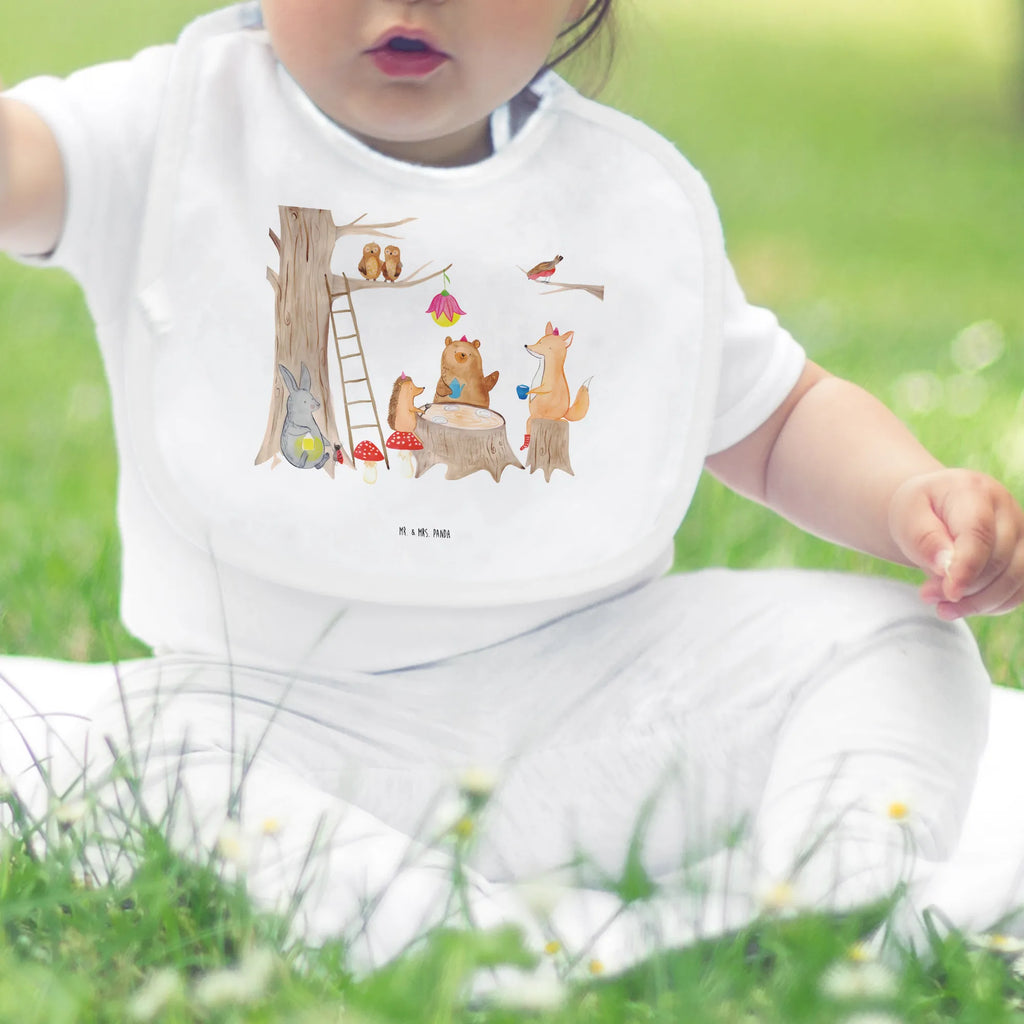 Bib forest animals picnic baby shower, spit cloth, baby bib, toddler, drool bib, baby party, small animals, cute, funny, cute animal motives, hand drawn, small world, funny sayings, good mood, happy, gifts, gift ideas, special gifts, animal lover, card, squirrel, hare, picnic, forest, forest animals, hedgehog, fox, mouse