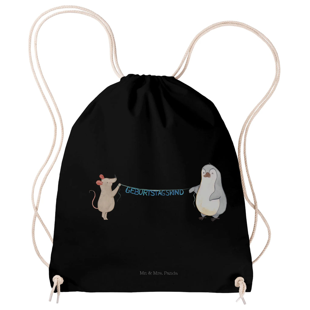 Drawstring bag mouse penguin Birthday jute bag, carrier bag, gym bag, hipster, sports bag, bag, Birthday, celebration, party, birthday party, friends, family, birthday wish, birthday present, birthday cards, 18th birthday, 30th birthday, 40th, 50th, 60th, 70th, 80th, 90th, 90th., gift ideas, gifts for girlfriend, boyfriend, mom, dad, brother, sister, congratulations, funny, sayings, 1 year, money gifts, guest gifts, gifts online, gift basket, special gifts, unusual gifts, extraordinary gifts, gift package, original gifts, gift items, special birthday gifts, Happy Birthday, Birthday party, Penguin, Birthday present, Present, Mouse