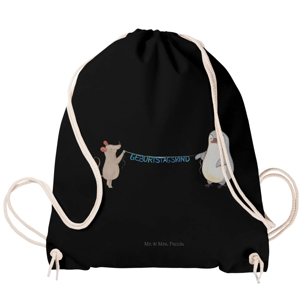 Drawstring bag mouse penguin Birthday jute bag, carrier bag, gym bag, hipster, sports bag, bag, Birthday, celebration, party, birthday party, friends, family, birthday wish, birthday present, birthday cards, 18th birthday, 30th birthday, 40th, 50th, 60th, 70th, 80th, 90th, 90th., gift ideas, gifts for girlfriend, boyfriend, mom, dad, brother, sister, congratulations, funny, sayings, 1 year, money gifts, guest gifts, gifts online, gift basket, special gifts, unusual gifts, extraordinary gifts, gift package, original gifts, gift items, special birthday gifts, Happy Birthday, Birthday party, Penguin, Birthday present, Present, Mouse