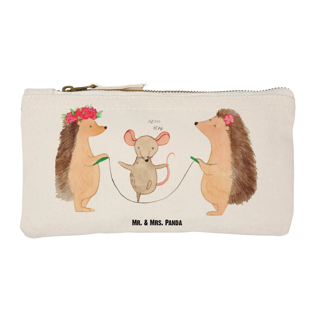 Make-up bag Hedgehog skipping Kosmetikbeutel, Stiftemäppchen, Kulturtasche, Schminktäschchen, Kulturbeutel, Waschtasche, aufbewahrungsbeutel, beauty tasche, Schminktasche, toiletry bag, beauty case, kosmetiktäschchen, Schlampermäppchen, aufbewahrungstasche, Mäppchen, pencil case, Schminkbeutel, Kosmetiktasche, Etui, utensilientasche, Waschbeutel, Federmappe, pinsel tasche, Tiermotive, Tiere, Lustige Sprüche, Gute Laune, Kinder, Seilhüpfen, Maus, Seilspringen, Igel, Kindergarten