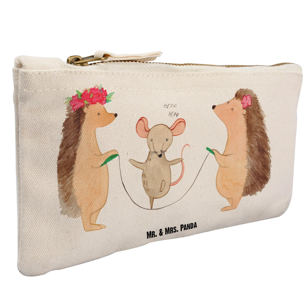 Make-up bag Hedgehog skipping Kosmetikbeutel, Stiftemäppchen, Kulturtasche, Schminktäschchen, Kulturbeutel, Waschtasche, aufbewahrungsbeutel, beauty tasche, Schminktasche, toiletry bag, beauty case, kosmetiktäschchen, Schlampermäppchen, aufbewahrungstasche, Mäppchen, pencil case, Schminkbeutel, Kosmetiktasche, Etui, utensilientasche, Waschbeutel, Federmappe, pinsel tasche, Tiermotive, Tiere, Lustige Sprüche, Gute Laune, Kinder, Seilhüpfen, Maus, Seilspringen, Igel, Kindergarten
