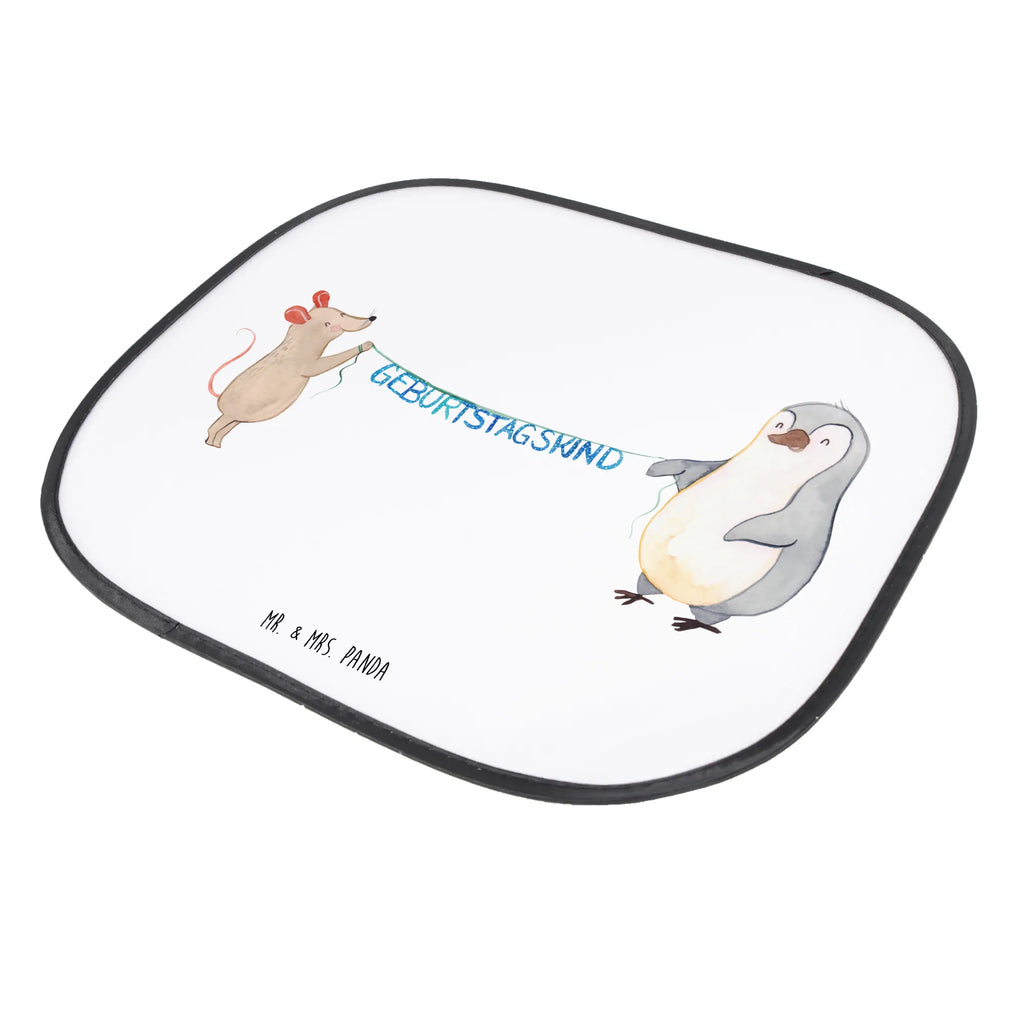 Osłona przeciwsłoneczna do samochodu Mysz Pingwin urodziny Urodziny, prezent urodzinowy, prezent