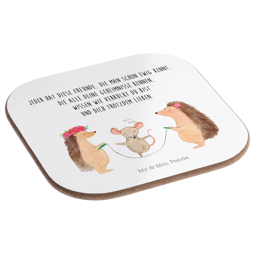 Square coaster Hedgehog skipping Korkuntersetzer, Untersetzer, Untersetzer Design, Tassen Untersetzer, Glasuntersetzer, Untersetzer Holz, Holzuntersetzer, Getränkeuntersetzer, Untersetzer für Gläser, Untersetzer Gläser, Untersetzer aus Holz, Bierdeckel, Tiermotive, Gute Laune, lustige Sprüche, Tiere, Kinder, Seilhüpfen, Kindergarten, Maus, Seilspringen, Igel