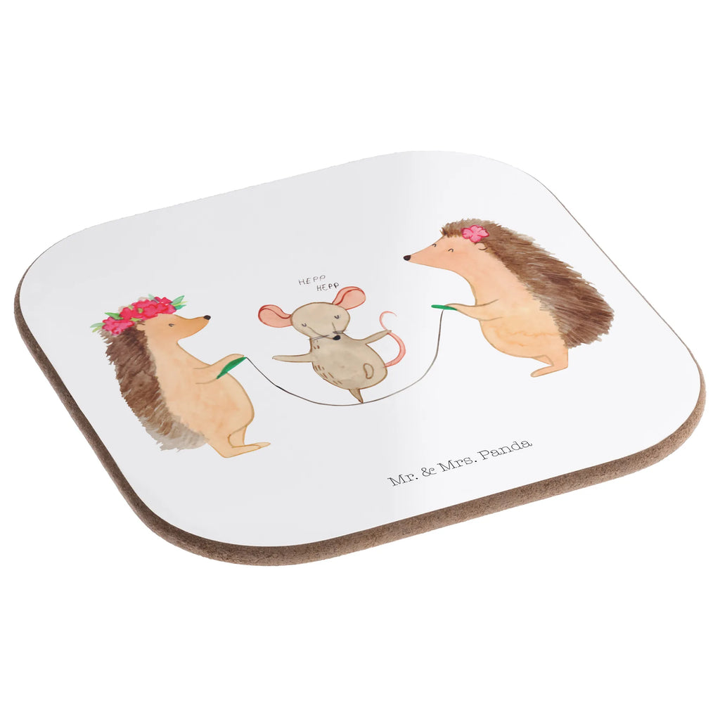 Square coaster Hedgehog skipping Korkuntersetzer, Untersetzer, Untersetzer Design, Tassen Untersetzer, Glasuntersetzer, Untersetzer Holz, Holzuntersetzer, Getränkeuntersetzer, Untersetzer für Gläser, Untersetzer Gläser, Untersetzer aus Holz, Bierdeckel, Tiermotive, Gute Laune, lustige Sprüche, Tiere, Kinder, Seilhüpfen, Kindergarten, Maus, Seilspringen, Igel