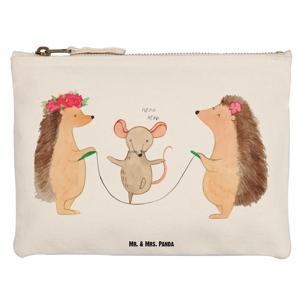 Make-up bag Hedgehog skipping Kosmetikbeutel, Stiftemäppchen, Kulturtasche, Schminktäschchen, Kulturbeutel, Waschtasche, aufbewahrungsbeutel, beauty tasche, Schminktasche, toiletry bag, beauty case, kosmetiktäschchen, Schlampermäppchen, aufbewahrungstasche, Mäppchen, pencil case, Schminkbeutel, Kosmetiktasche, Etui, utensilientasche, Waschbeutel, Federmappe, pinsel tasche, Tiermotive, Tiere, Lustige Sprüche, Gute Laune, Kinder, Seilhüpfen, Maus, Seilspringen, Igel, Kindergarten