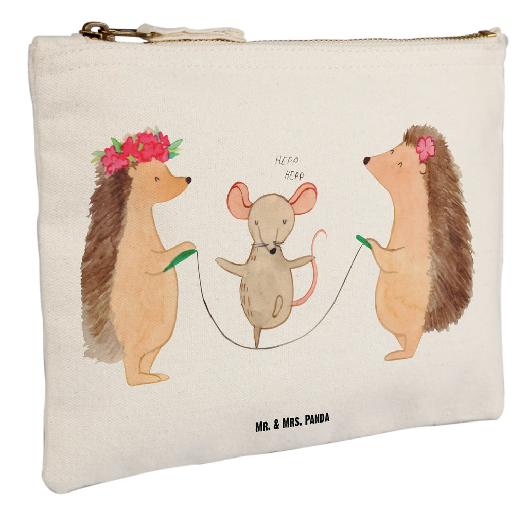 Make-up bag Hedgehog skipping Kosmetikbeutel, Stiftemäppchen, Kulturtasche, Schminktäschchen, Kulturbeutel, Waschtasche, aufbewahrungsbeutel, beauty tasche, Schminktasche, toiletry bag, beauty case, kosmetiktäschchen, Schlampermäppchen, aufbewahrungstasche, Mäppchen, pencil case, Schminkbeutel, Kosmetiktasche, Etui, utensilientasche, Waschbeutel, Federmappe, pinsel tasche, Tiermotive, Tiere, Lustige Sprüche, Gute Laune, Kinder, Seilhüpfen, Maus, Seilspringen, Igel, Kindergarten