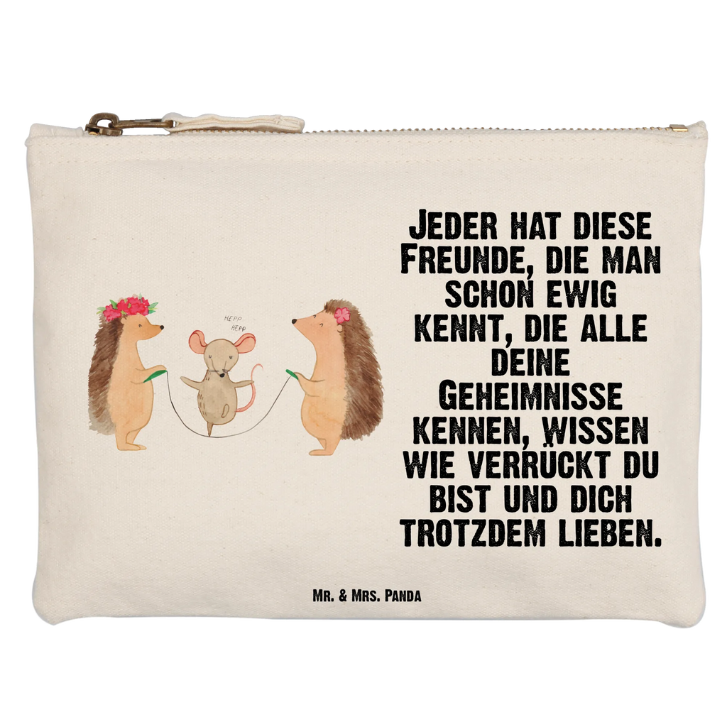 Make-up bag Hedgehog skipping Kosmetikbeutel, Stiftemäppchen, Kulturtasche, Schminktäschchen, Kulturbeutel, Waschtasche, aufbewahrungsbeutel, beauty tasche, Schminktasche, toiletry bag, beauty case, kosmetiktäschchen, Schlampermäppchen, aufbewahrungstasche, Mäppchen, pencil case, Schminkbeutel, Kosmetiktasche, Etui, utensilientasche, Waschbeutel, Federmappe, pinsel tasche, Tiermotive, Tiere, Lustige Sprüche, Gute Laune, Kinder, Seilhüpfen, Maus, Seilspringen, Igel, Kindergarten