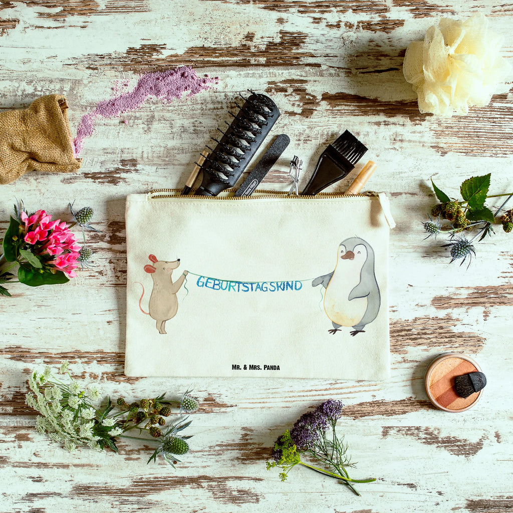 Make-up bag mouse penguin Birthday toiletry bag, Schlampermäppchen, Schminktasche, Kulturbeutel, aufbewahrungsbeutel, pencil case, Schminkbeutel, Waschbeutel, Stiftemäppchen, Mäppchen, Waschtasche, Federmappe, utensilientasche, beauty tasche, Kosmetikbeutel, Kulturtasche, kosmetiktäschchen, Schminktäschchen, Etui, beauty case, Kosmetiktasche, pinsel tasche, aufbewahrungstasche, Geburtstag, Geburtstagsgeschenk, Geschenk, Geburtstage, Maus, Happy Birthday, Geburtstagsfeier, Pinguin