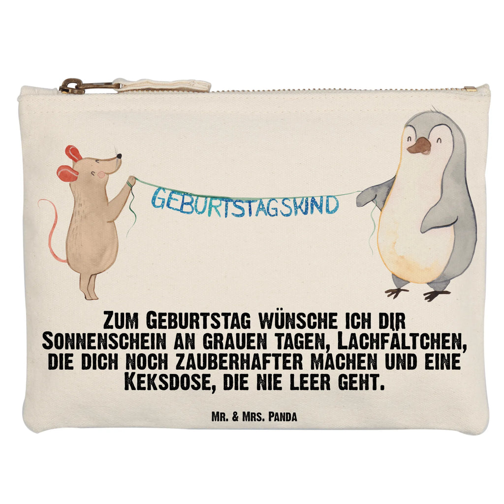 Make-up bag mouse penguin Birthday toiletry bag, Schlampermäppchen, Schminktasche, Kulturbeutel, aufbewahrungsbeutel, pencil case, Schminkbeutel, Waschbeutel, Stiftemäppchen, Mäppchen, Waschtasche, Federmappe, utensilientasche, beauty tasche, Kosmetikbeutel, Kulturtasche, kosmetiktäschchen, Schminktäschchen, Etui, beauty case, Kosmetiktasche, pinsel tasche, aufbewahrungstasche, Geburtstag, Geburtstagsgeschenk, Geschenk, Geburtstage, Maus, Happy Birthday, Geburtstagsfeier, Pinguin