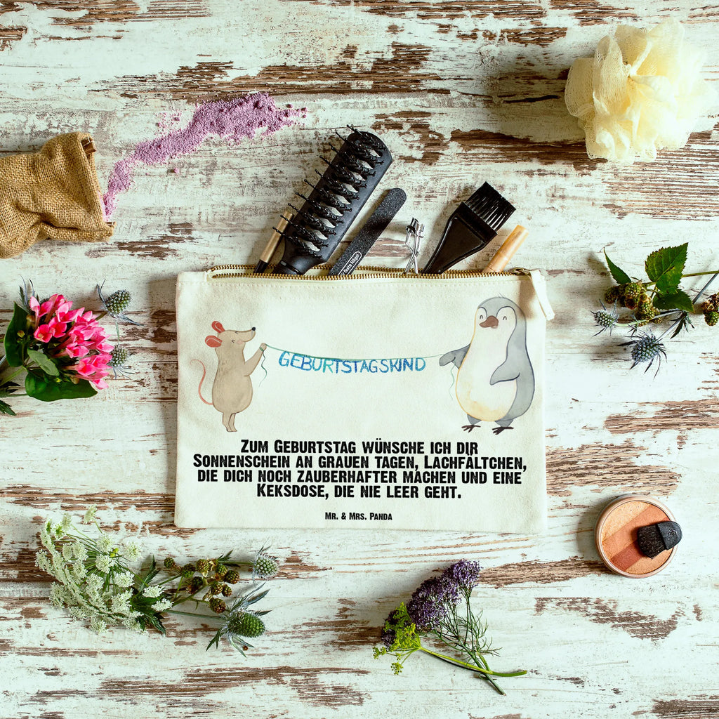 Make-up bag mouse penguin Birthday toiletry bag, Schlampermäppchen, Schminktasche, Kulturbeutel, aufbewahrungsbeutel, pencil case, Schminkbeutel, Waschbeutel, Stiftemäppchen, Mäppchen, Waschtasche, Federmappe, utensilientasche, beauty tasche, Kosmetikbeutel, Kulturtasche, kosmetiktäschchen, Schminktäschchen, Etui, beauty case, Kosmetiktasche, pinsel tasche, aufbewahrungstasche, Geburtstag, Geburtstagsgeschenk, Geschenk, Geburtstage, Maus, Happy Birthday, Geburtstagsfeier, Pinguin