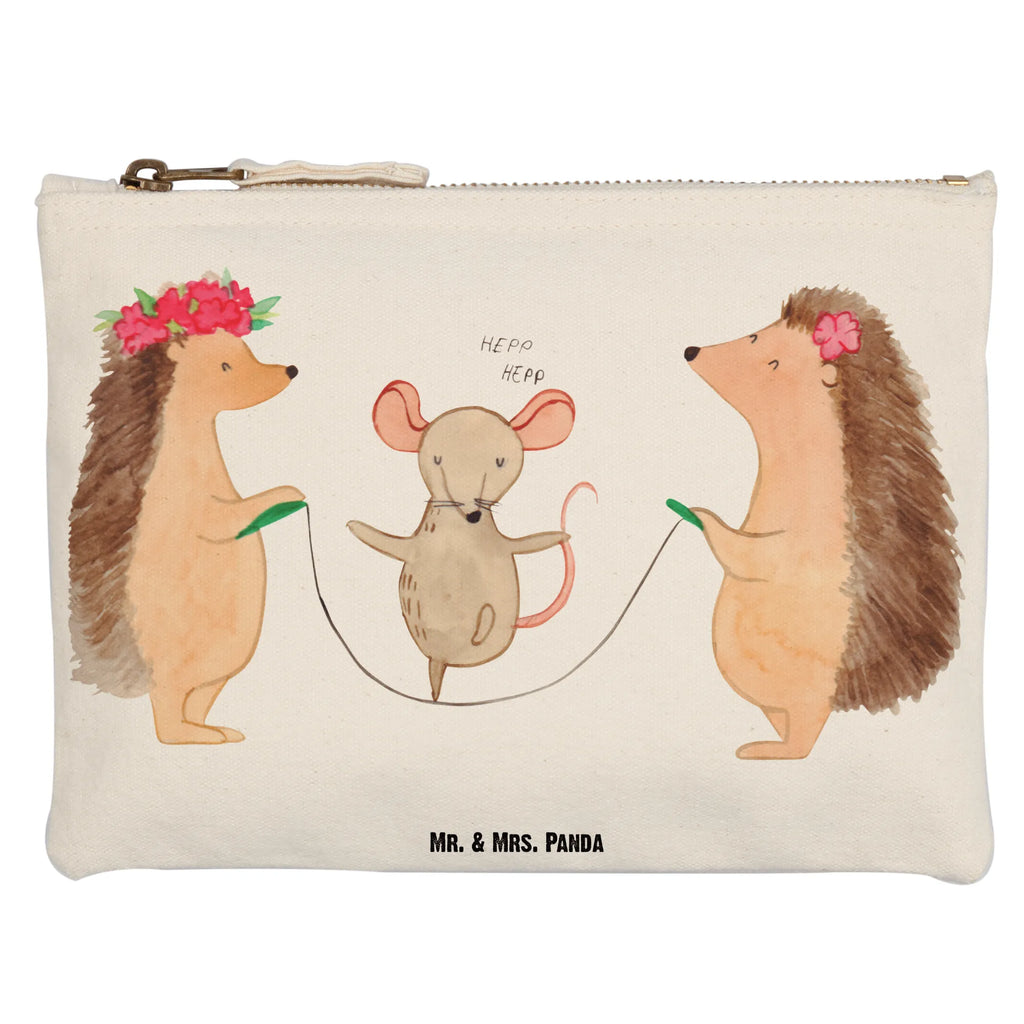 Make-up bag Hedgehog skipping Kosmetikbeutel, Stiftemäppchen, Kulturtasche, Schminktäschchen, Kulturbeutel, Waschtasche, aufbewahrungsbeutel, beauty tasche, Schminktasche, toiletry bag, beauty case, kosmetiktäschchen, Schlampermäppchen, aufbewahrungstasche, Mäppchen, pencil case, Schminkbeutel, Kosmetiktasche, Etui, utensilientasche, Waschbeutel, Federmappe, pinsel tasche, Tiermotive, Tiere, Lustige Sprüche, Gute Laune, Kinder, Seilhüpfen, Maus, Seilspringen, Igel, Kindergarten