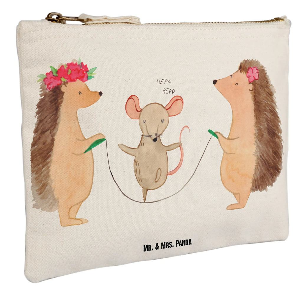 Make-up bag Hedgehog skipping Kosmetikbeutel, Stiftemäppchen, Kulturtasche, Schminktäschchen, Kulturbeutel, Waschtasche, aufbewahrungsbeutel, beauty tasche, Schminktasche, toiletry bag, beauty case, kosmetiktäschchen, Schlampermäppchen, aufbewahrungstasche, Mäppchen, pencil case, Schminkbeutel, Kosmetiktasche, Etui, utensilientasche, Waschbeutel, Federmappe, pinsel tasche, Tiermotive, Tiere, Lustige Sprüche, Gute Laune, Kinder, Seilhüpfen, Maus, Seilspringen, Igel, Kindergarten
