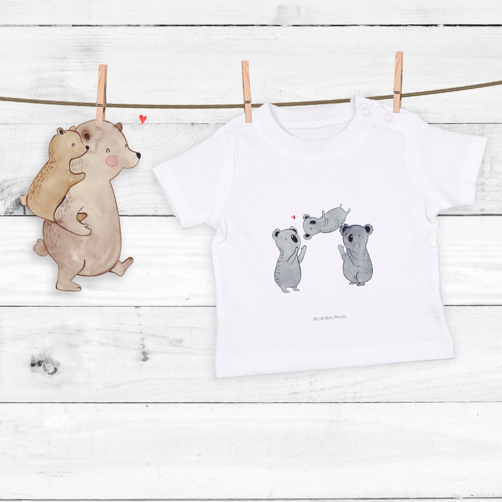 Organic Baby Shirt Koalas Feiern Baby T-Shirt, Jungen Baby T-Shirt, Mädchen Baby T-Shirt, Shirt, Geburtstag, Geburtstagsgeschenk, Geschenk, Koala, Familie, Kind, Eltern, Herz, Liebe