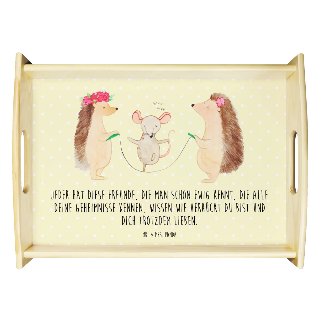 Taca serwisowa jeż Skakanie na skakance Küchentablett, Serviertablett, Tablett, Holztablett, Frühstückstablett, Dekotablett, Tiermotive, Gute Laune, lustige Sprüche, Tiere, Seilhüpfen, Igel, Maus, Seilspringen, Kindergarten, Kinder