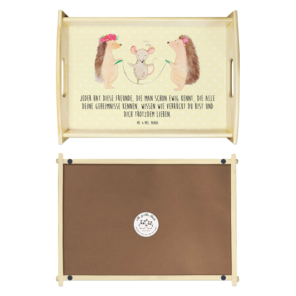 Taca serwisowa jeż Skakanie na skakance Küchentablett, Serviertablett, Tablett, Holztablett, Frühstückstablett, Dekotablett, Tiermotive, Gute Laune, lustige Sprüche, Tiere, Seilhüpfen, Igel, Maus, Seilspringen, Kindergarten, Kinder