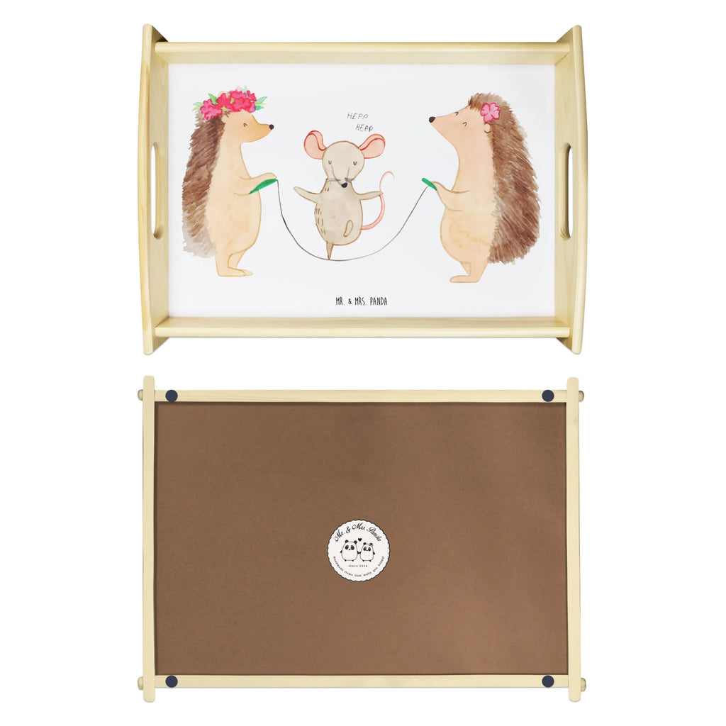 Taca serwisowa jeż Skakanie na skakance Küchentablett, Serviertablett, Tablett, Holztablett, Frühstückstablett, Dekotablett, Tiermotive, Gute Laune, lustige Sprüche, Tiere, Seilhüpfen, Igel, Maus, Seilspringen, Kindergarten, Kinder