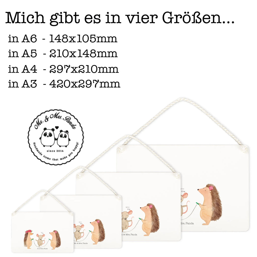 Decorative sign Hedgehog skipping small animals, cute, funny, cute animal motives, hand drawn, small world, funny sayings, good mood, happy, gifts, gift ideas, special gifts, animal lover, card, rope skipping, children, kindergarten, mouse, hedgehog