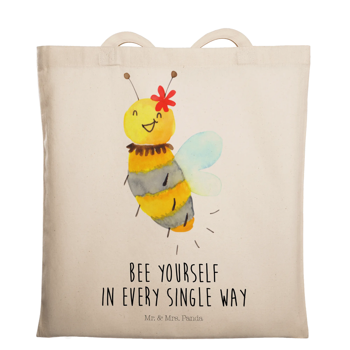 Tote bag bee flower wasp, bumblebee