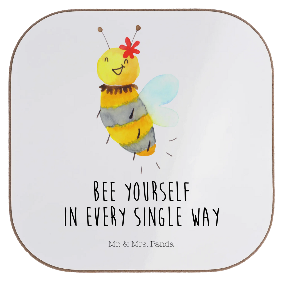 Square coaster bee flower wasp, bumblebee
