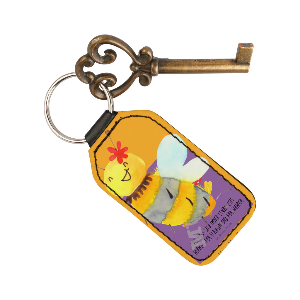 Prostokątny brelok pszczoła kwiat Biedronka, Os, Trzmiel