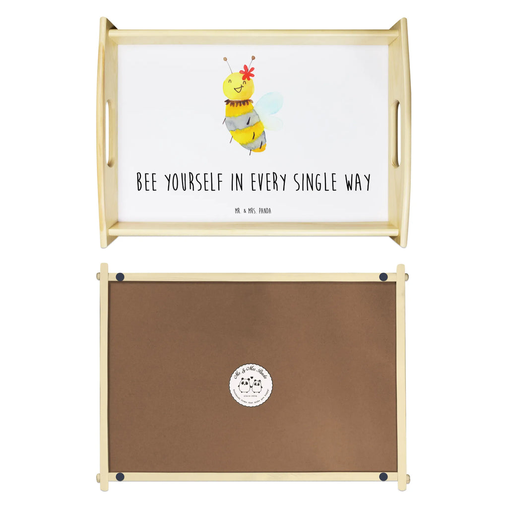 Serviertablett Biene Blume Dekotablett, Serviertablett, Küchentablett, Holztablett, Tablett, Frühstückstablett, Biene, Wespe, Hummel