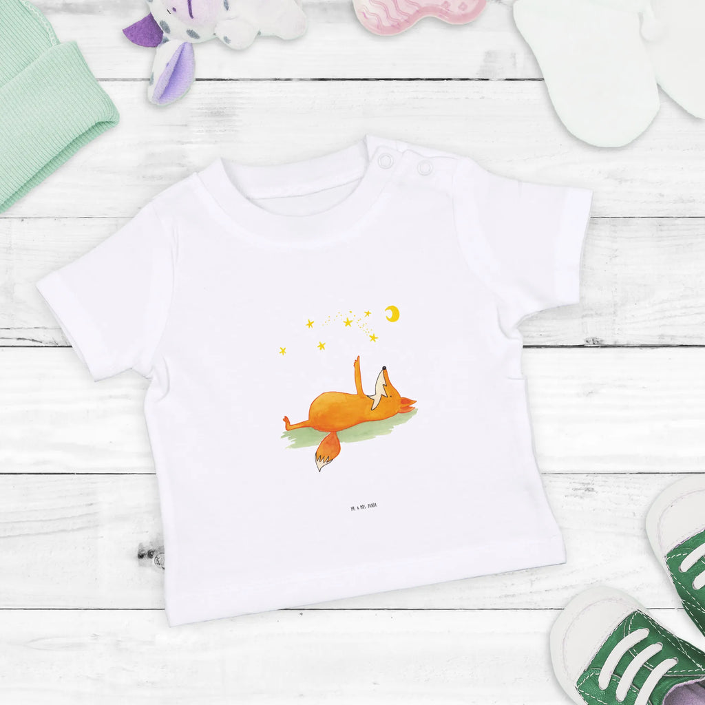 Organic Baby Shirt Fox Stars fox, foxes, forest wildlife, clever as a fox, animal lover, Fox, Romance, words of consolation, Saying beautiful, Saying positive, Always Look on the Bright Side of Life