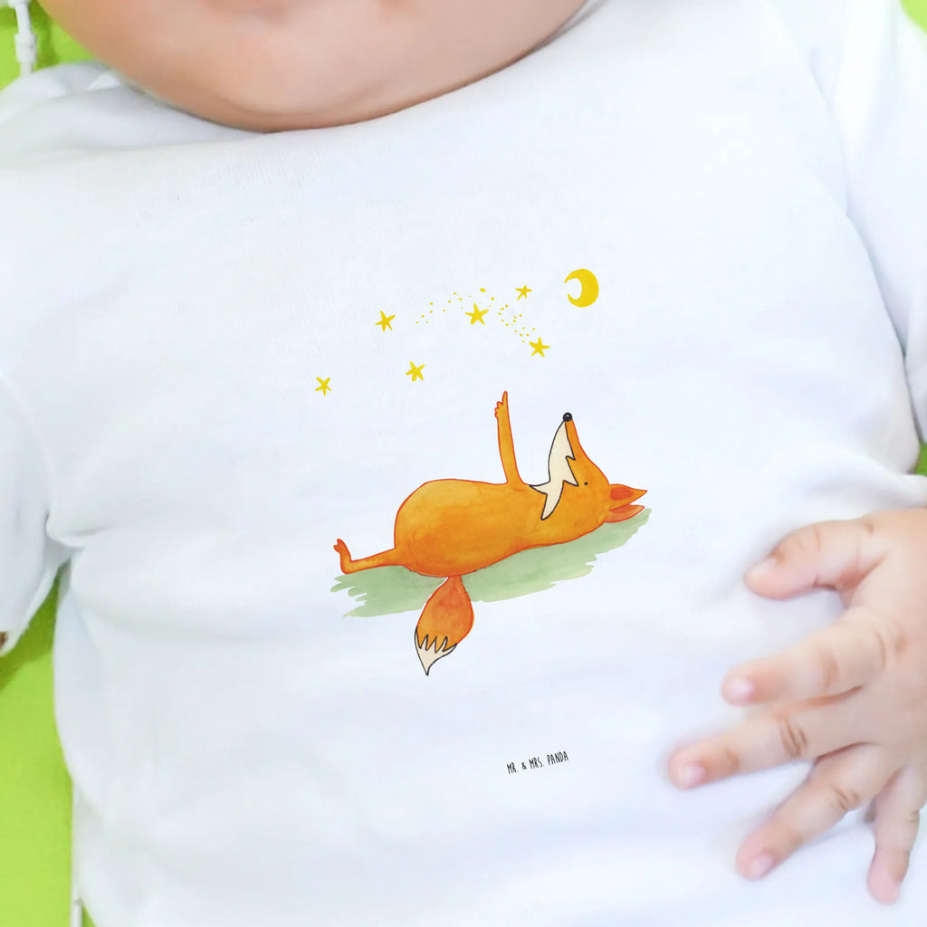Organic Baby Shirt Fox Stars fox, foxes, forest wildlife, clever as a fox, animal lover, Fox, Romance, words of consolation, Saying beautiful, Saying positive, Always Look on the Bright Side of Life