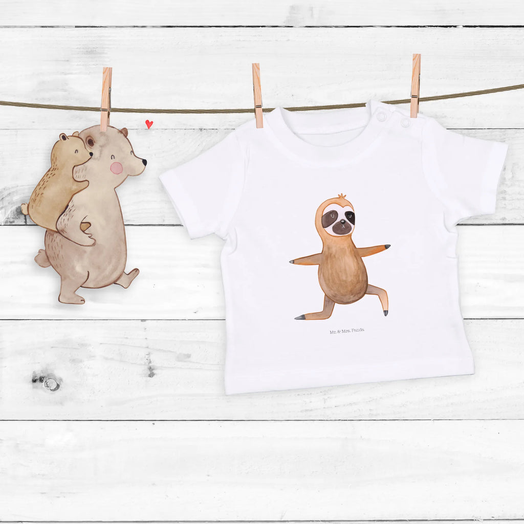 Organic Baby Shirt sloth yoga Sloth, sloth, trend animal, warrior, lazy, yoga exercises, yoga, favorite animal, namaste