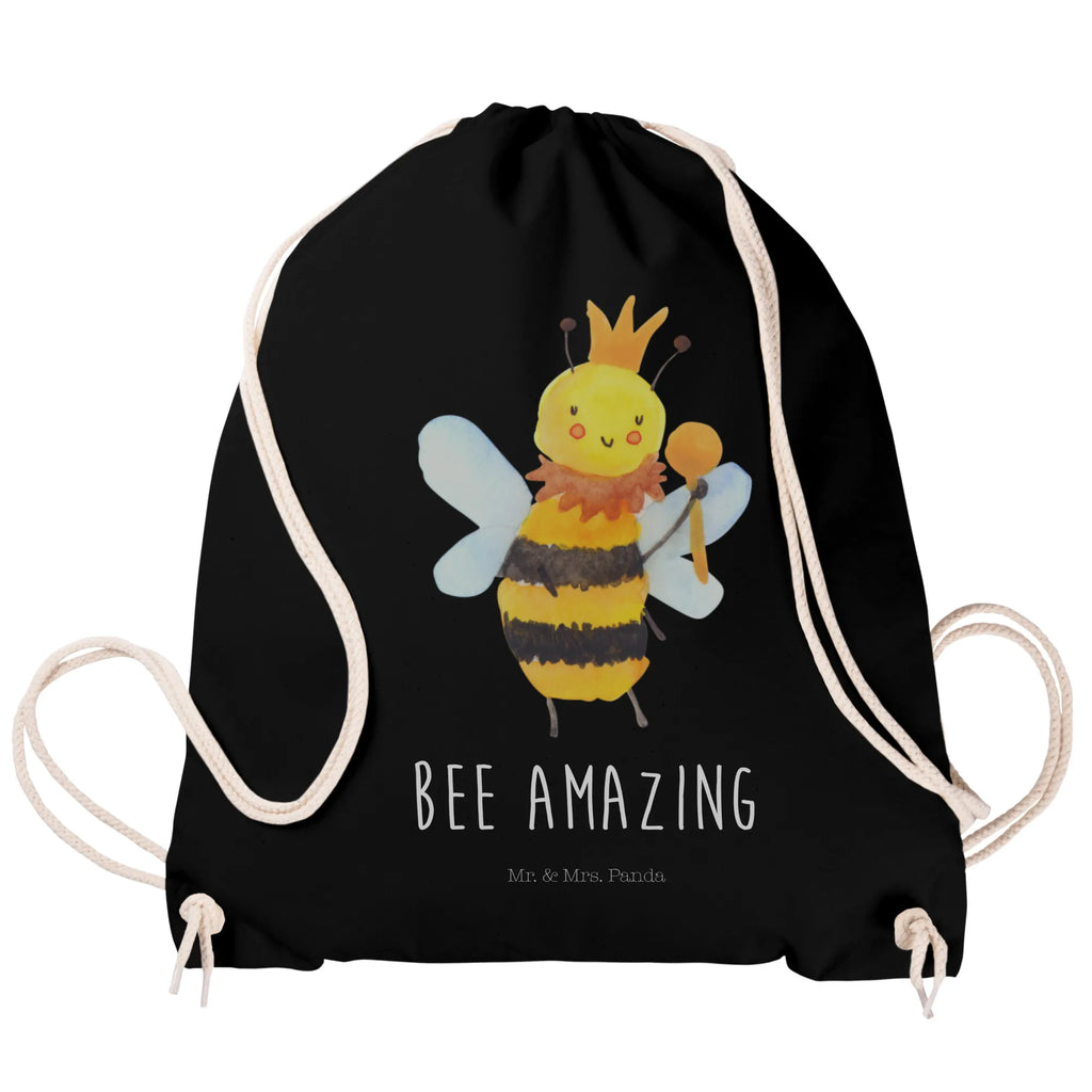 Drawstring bag bee king jute bag, bag, carrier bag, sports bag, gym bag, hipster, Bee, wasp, bumblebee