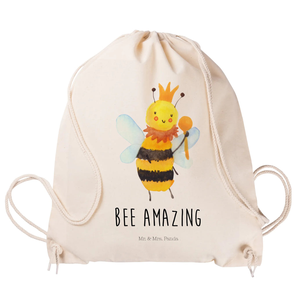 Drawstring bag bee king jute bag, bag, carrier bag, sports bag, gym bag, hipster, Bee, wasp, bumblebee