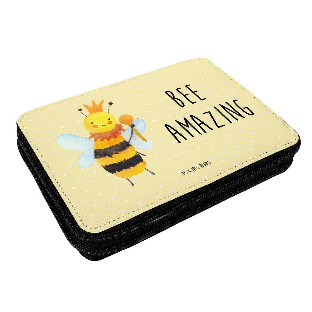 Leather folder bee king Einschulung, Bestückte Federmappe, Stifterolle, Federmappe, Kind, Motiv, Geschenk, Grundschule, Schülerin, Stiftetasche, Federmäppchen bedruckt, Schüler, Schule, Büro Stifte Etui, Kinder Federmappe, Federmappe Einschulung, Federmäppchen, Stifte Etui, Biene, Wespe, Hummel
