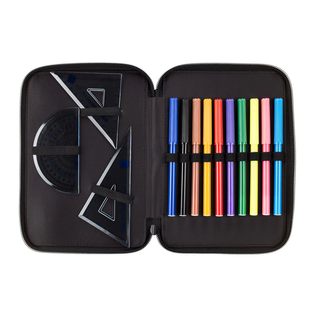 Leather folder bee king Einschulung, Bestückte Federmappe, Stifterolle, Federmappe, Kind, Motiv, Geschenk, Grundschule, Schülerin, Stiftetasche, Federmäppchen bedruckt, Schüler, Schule, Büro Stifte Etui, Kinder Federmappe, Federmappe Einschulung, Federmäppchen, Stifte Etui, Biene, Wespe, Hummel