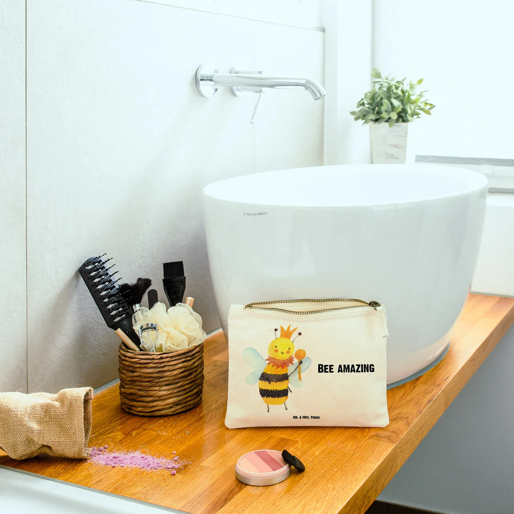 Make-up bag bee king Federmappe, Waschtasche, Etui, Kulturbeutel, aufbewahrungsbeutel, aufbewahrungstasche, pencil case, Schminkbeutel, Stiftemäppchen, Kosmetikbeutel, kosmetiktäschchen, Schlampermäppchen, pinsel tasche, Kulturtasche, toiletry bag, beauty case, Schminktäschchen, Waschbeutel, utensilientasche, Kosmetiktasche, beauty tasche, Schminktasche, Mäppchen, Biene, Hummel, Wespe