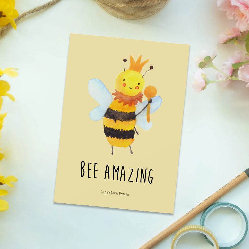 Postkarte Biene König spruchkarte, Designkarte, Ansichtskarten, Motivkarte, Fotokarte, einzelkarte, Grußkarte, Ansichtskarte, Kunstkarten, kunstkarte, Postkarte, Postkarten, bildkarte, Wespe, Biene, Hummel