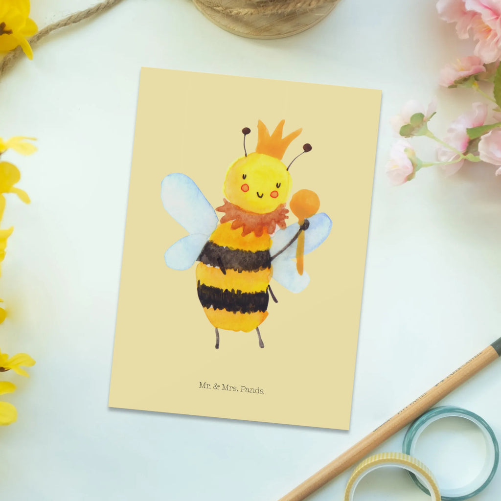 Postkarte Biene König spruchkarte, Designkarte, Ansichtskarten, Motivkarte, Fotokarte, einzelkarte, Grußkarte, Ansichtskarte, Kunstkarten, kunstkarte, Postkarte, Postkarten, bildkarte, Wespe, Biene, Hummel